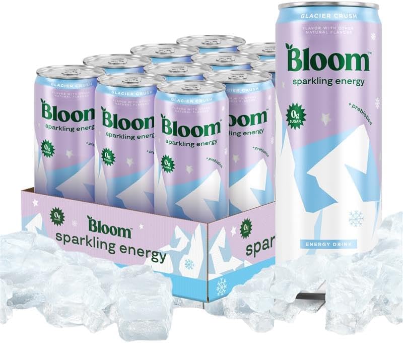 Bloom Sparkling Energy – Apple Crisp & Glacier Crush (12-Pack)