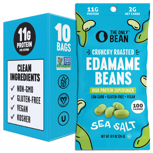 The Only Bean Edamame Snacks – Sea Salt (10 Pack)