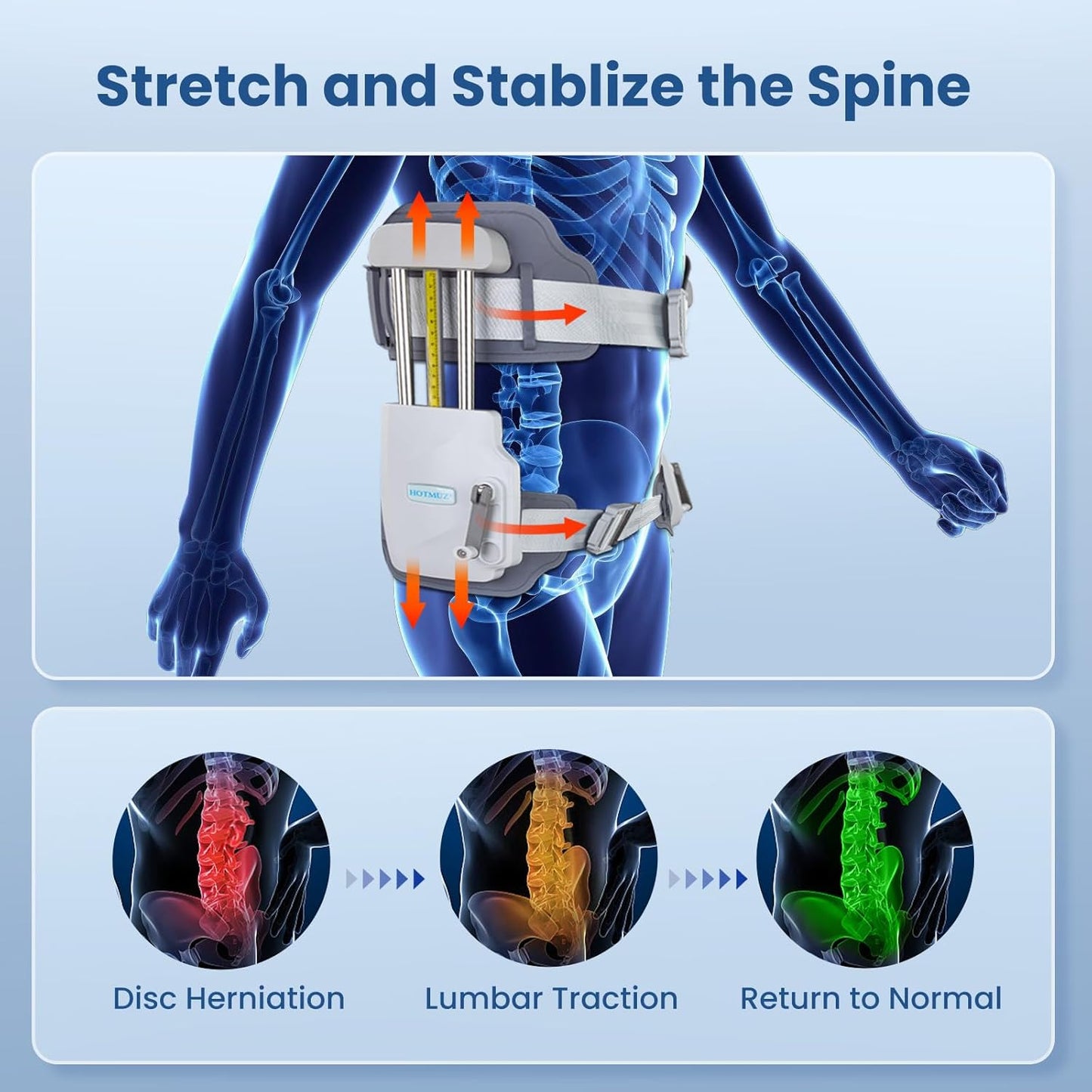 HOTMUZ Professional Lumbar Traction Device