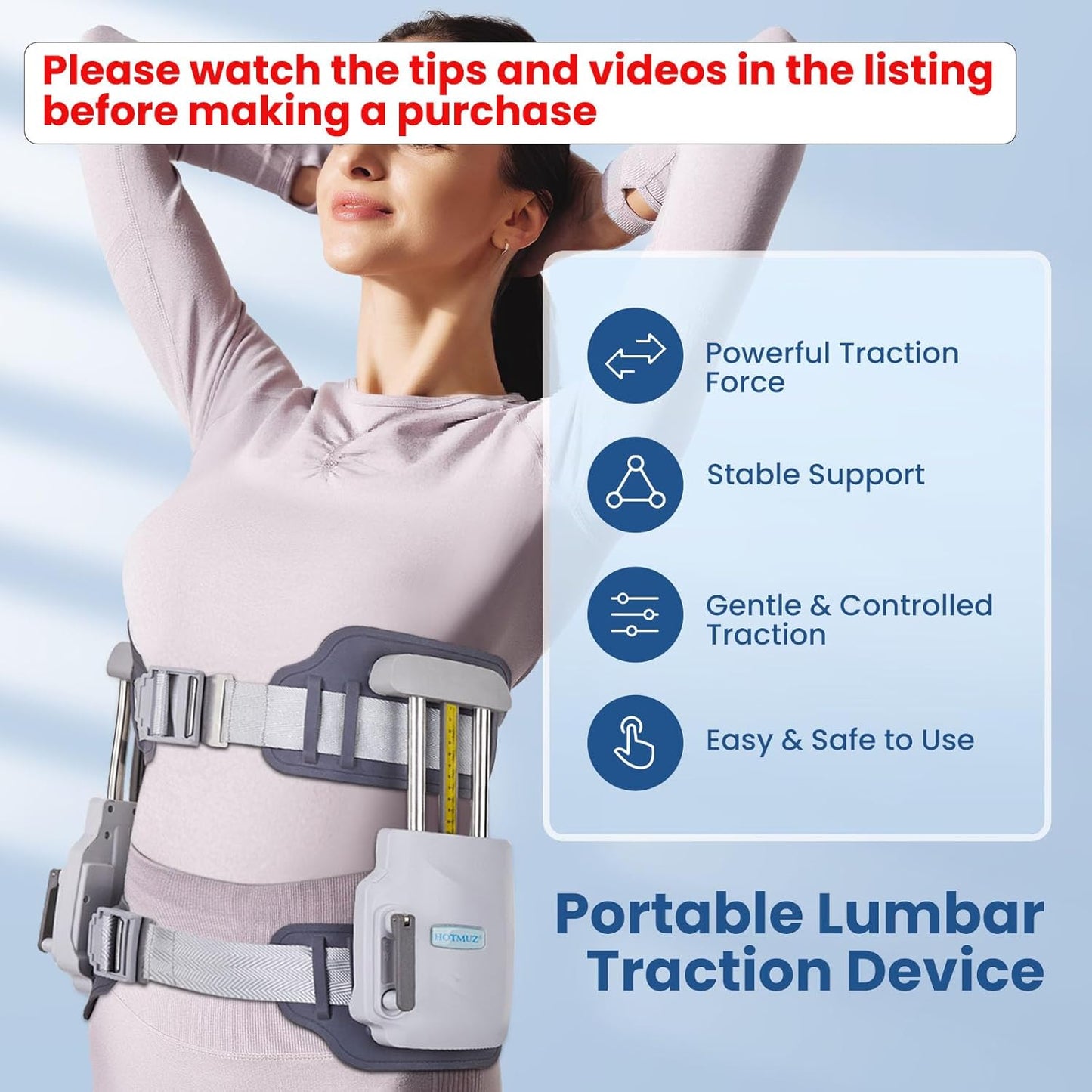 HOTMUZ Professional Lumbar Traction Device