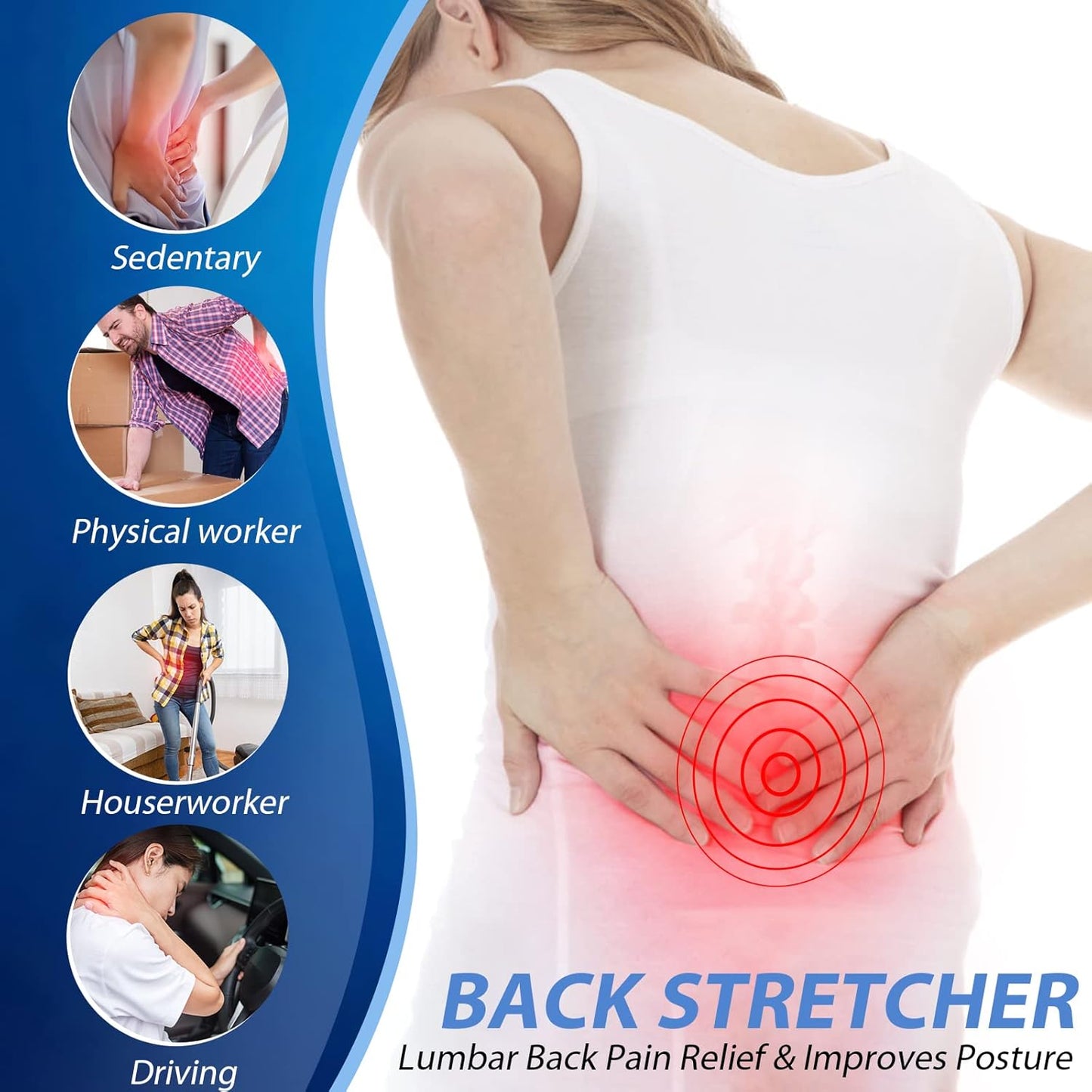MINOLL Back Stretcher for Lower Back Pain Relief