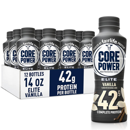 Core Power Elite Protein Shake – Vanilla (42g, 12-Pack)
