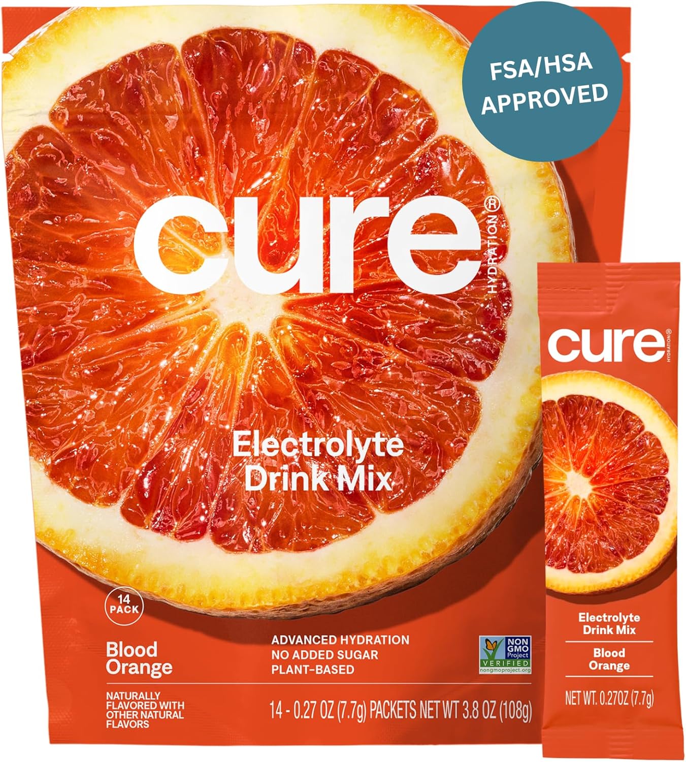 Cure Hydration Electrolyte Mix – Blood Orange (14 Pack)