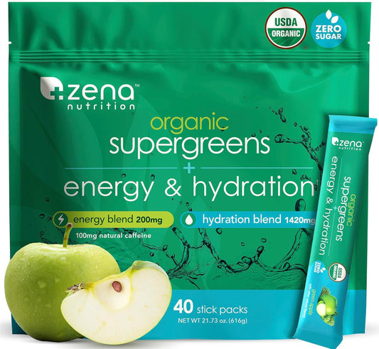 Zena Organic Super Greens – Mixed Berry (30 Pack)