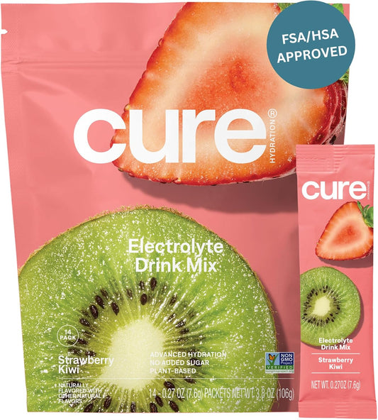 Cure Hydration Electrolyte Mix – Strawberry Kiwi (14 Pack)